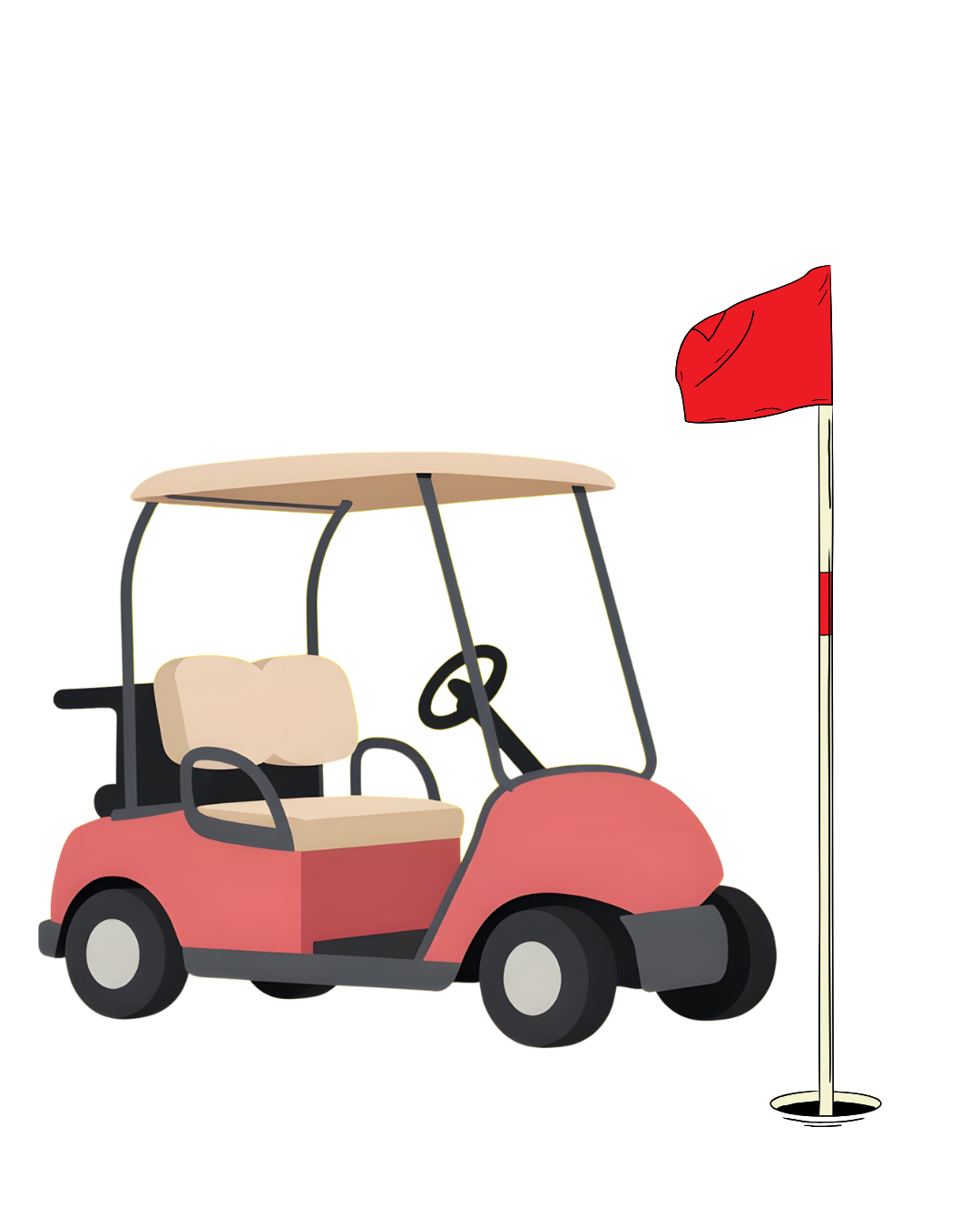 Golffahne, Golfcar